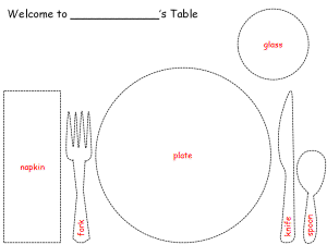table setting diagram placemat table setting diagram placemat