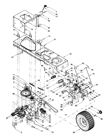 troy bilt bronco riding mower belt diagram