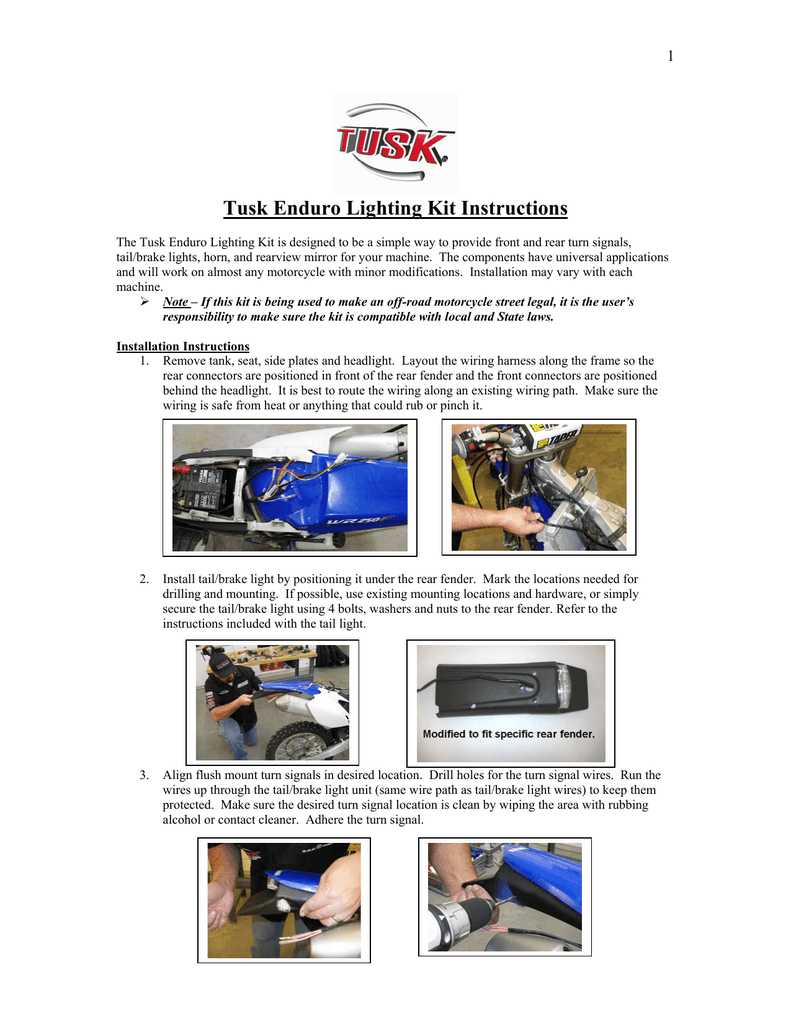 tusk enduro light kit wiring diagram