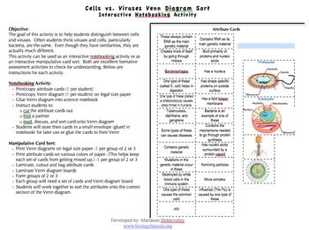 venn diagram bacteria and virus