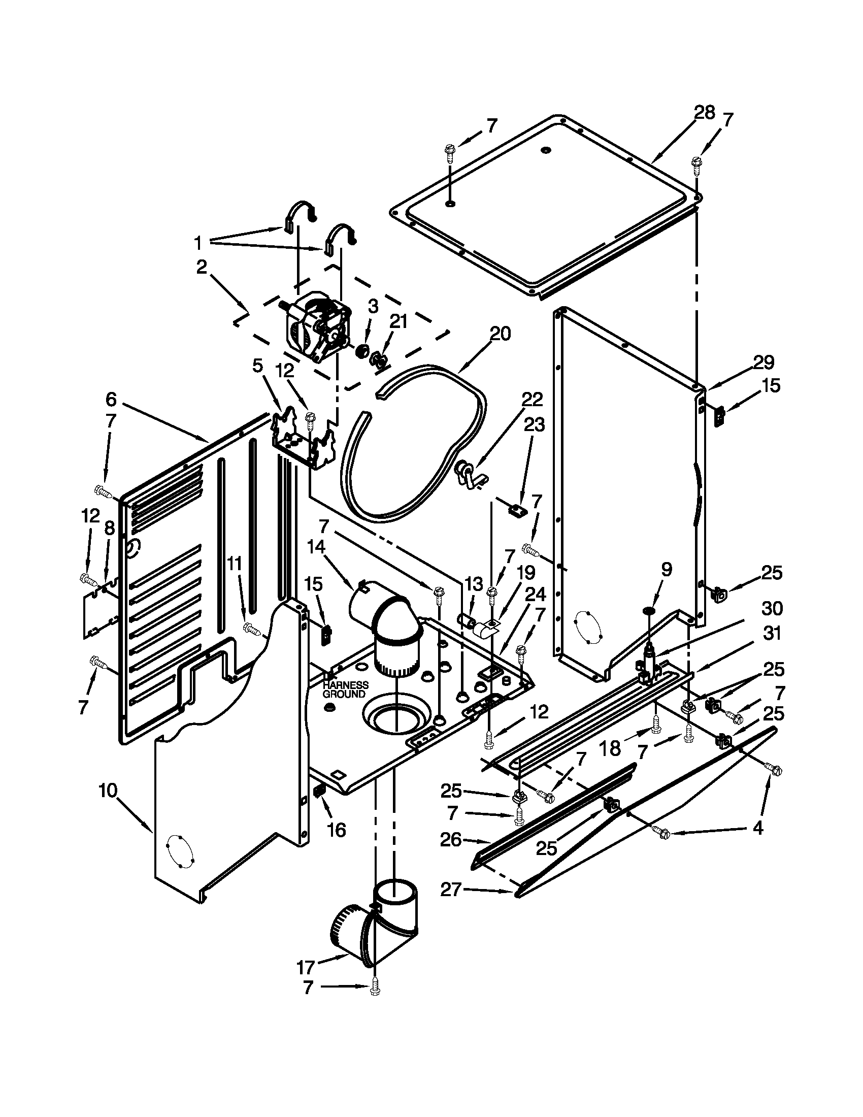 whirlpool cabrio dryer diagram