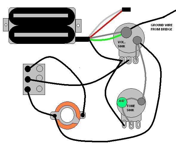 Wiring Diagram Dimebucker One Volume One Tone