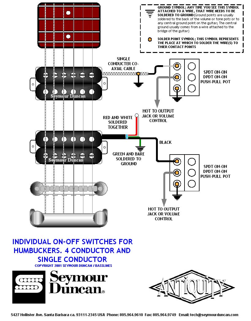 Wiring Diagram Dimebucker One Volume One Tone