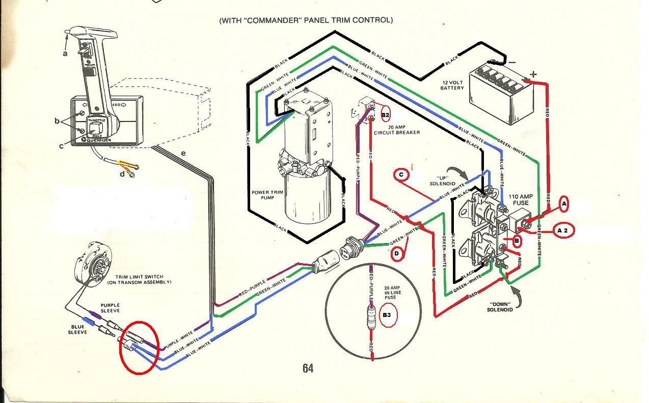 wiring diagram for a 190 mercruiser trim double solenoid