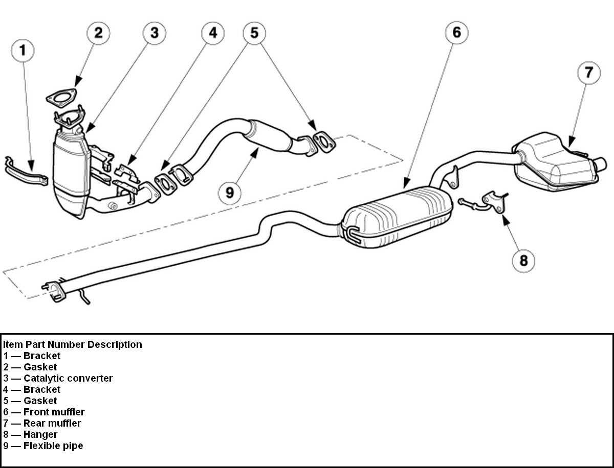 2000 ford explorer exhaust system diagram