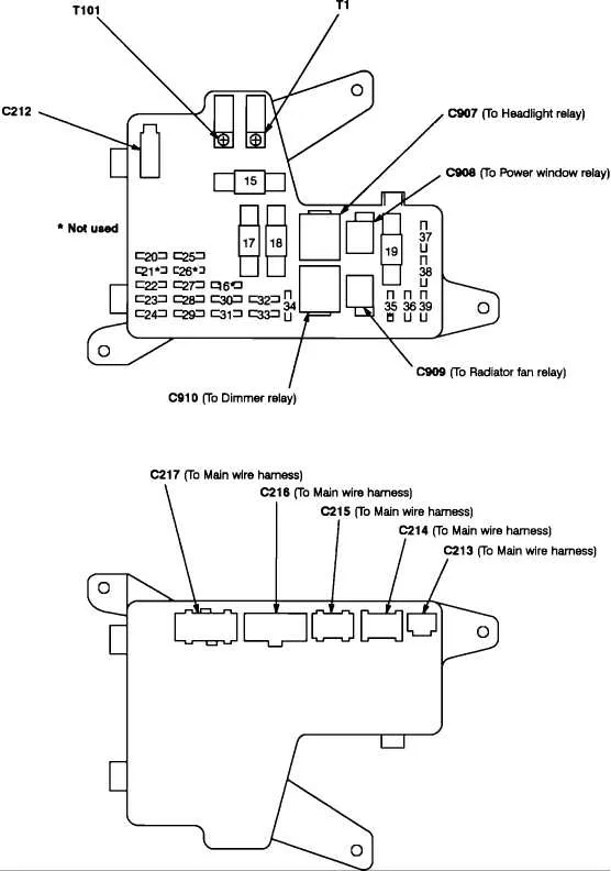 2001 honda accord fuse box diagram