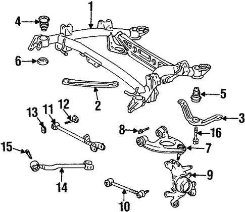 2007 lexus es 350 rear suspension diagram