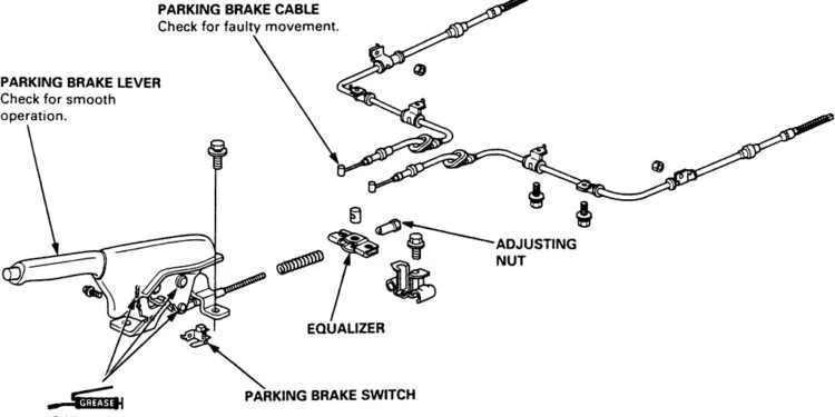 2017 chevy parking brake cable diagram
