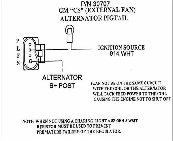 4 wire gm alternator wiring diagram