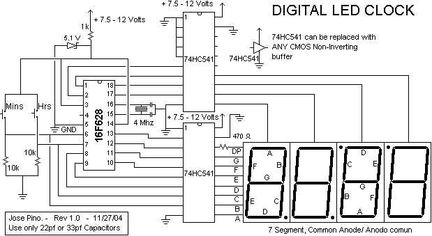 Building Your Own 7 Segment Digital Clock: A Comprehensive Circuit ...