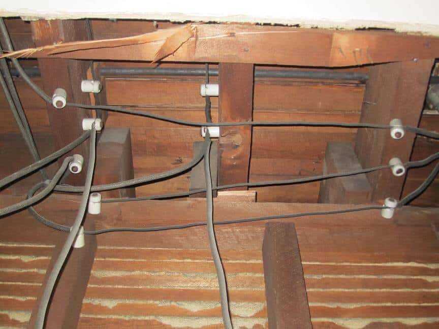 Fire hazards associated with knob and tube wiring