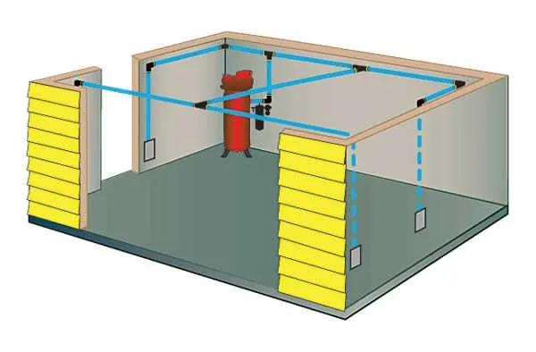 air compressor installation diagram