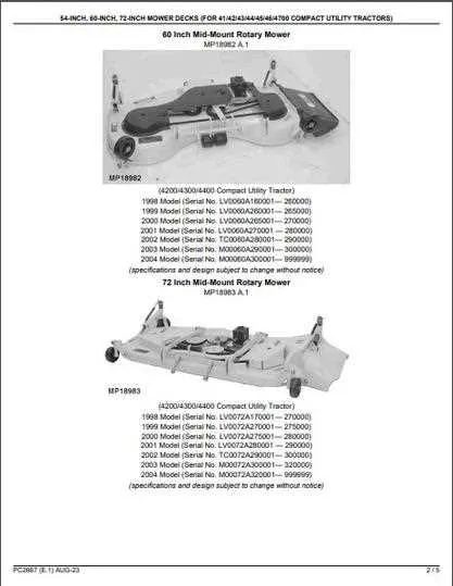 belt diagram for john deere 54 inch mower deck