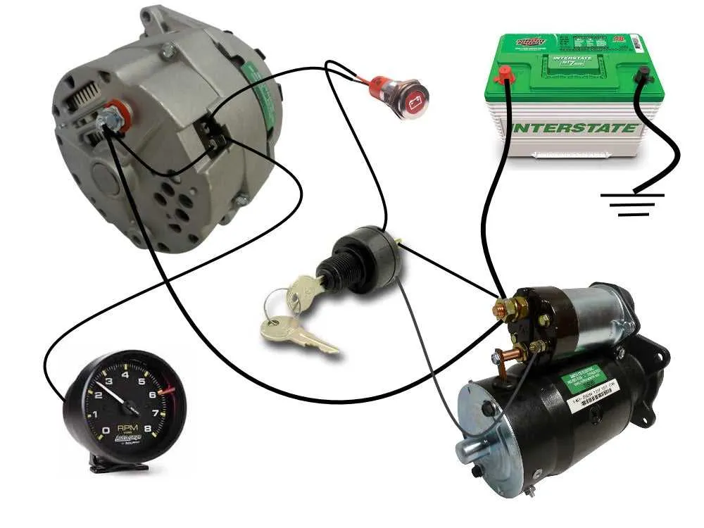 delco remy 4 wire alternator wiring diagram