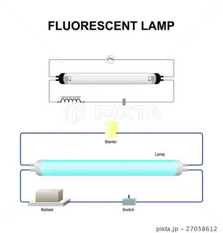 fluorescent tube wiring diagram