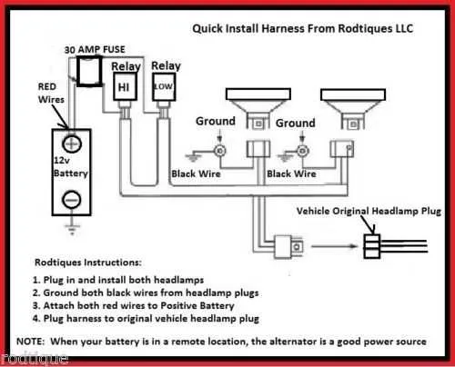 headlight plug wiring diagram