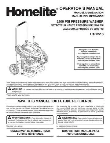 homelite uv80522 psi pressure diagram