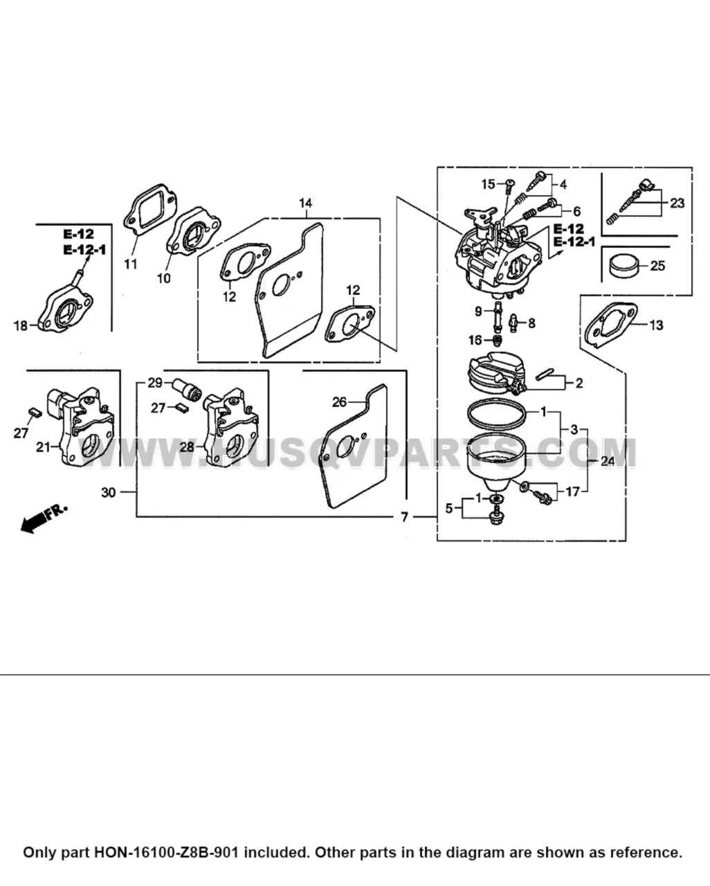 husqvarna push mower parts diagram