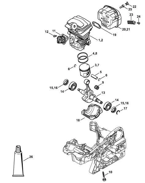 stihl ms251 parts diagram