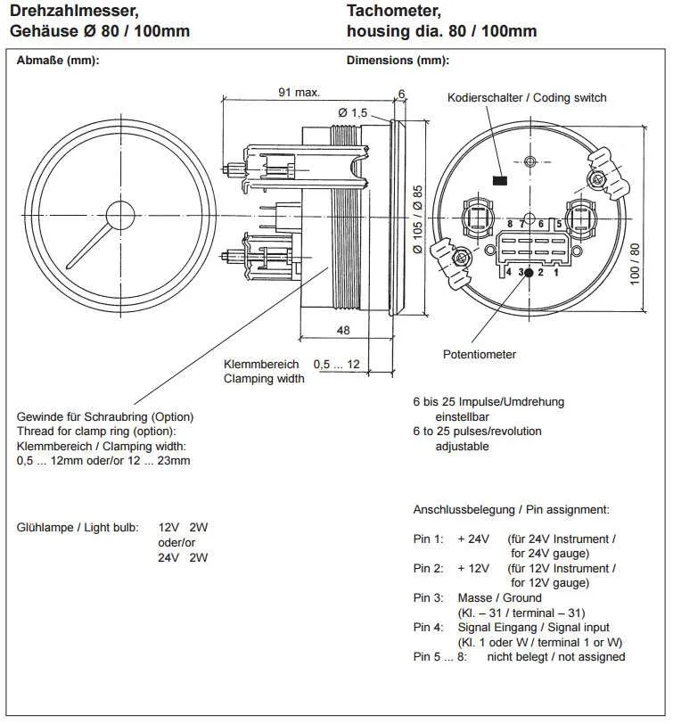 vdo tach wiring diagram