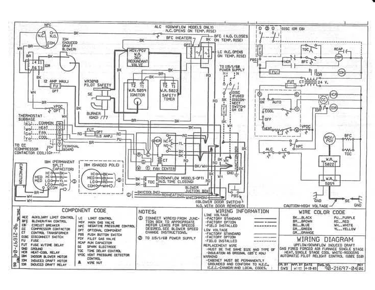 wiring diagram for goodman heat pump