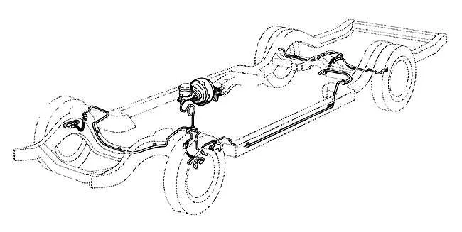 car brake line diagram