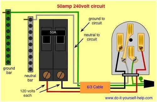 wiring diagram for 50 amp plug