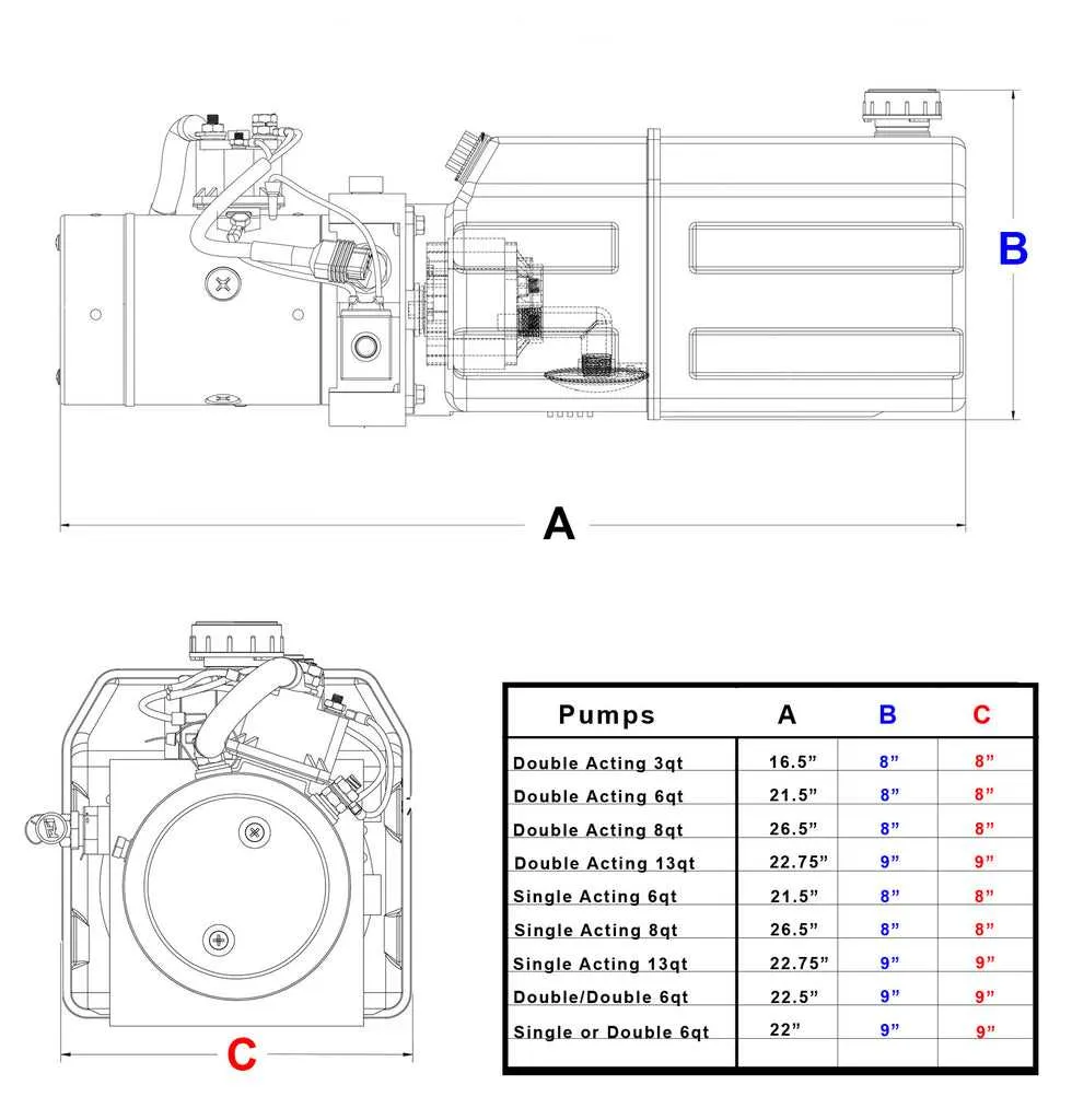 double acting hydraulic pump wiring diagram