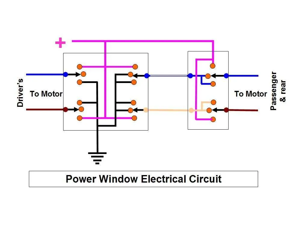 5 pin power window switch wiring diagram
