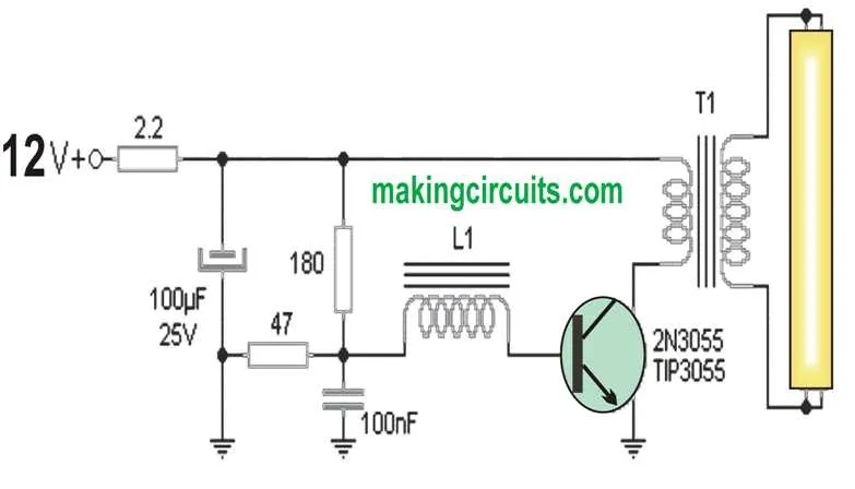 fluorescent tube wiring diagram