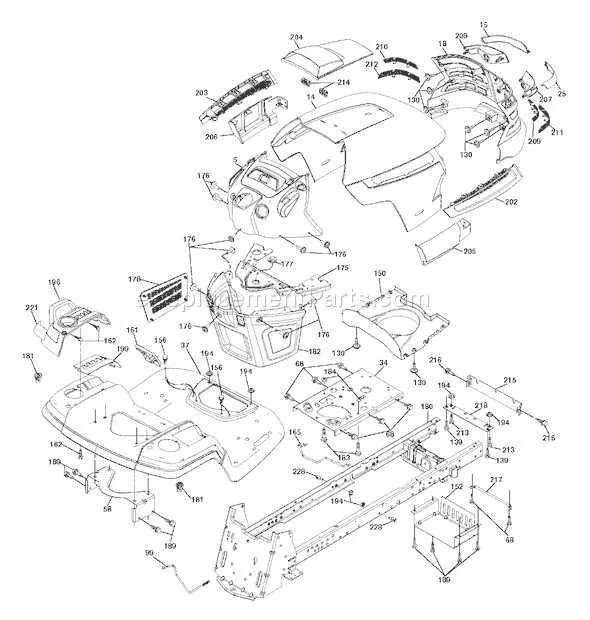 husqvarna push mower parts diagram