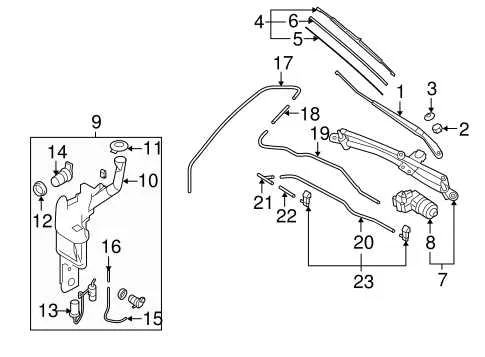 mazda 3 2007 wheel well parts diagram