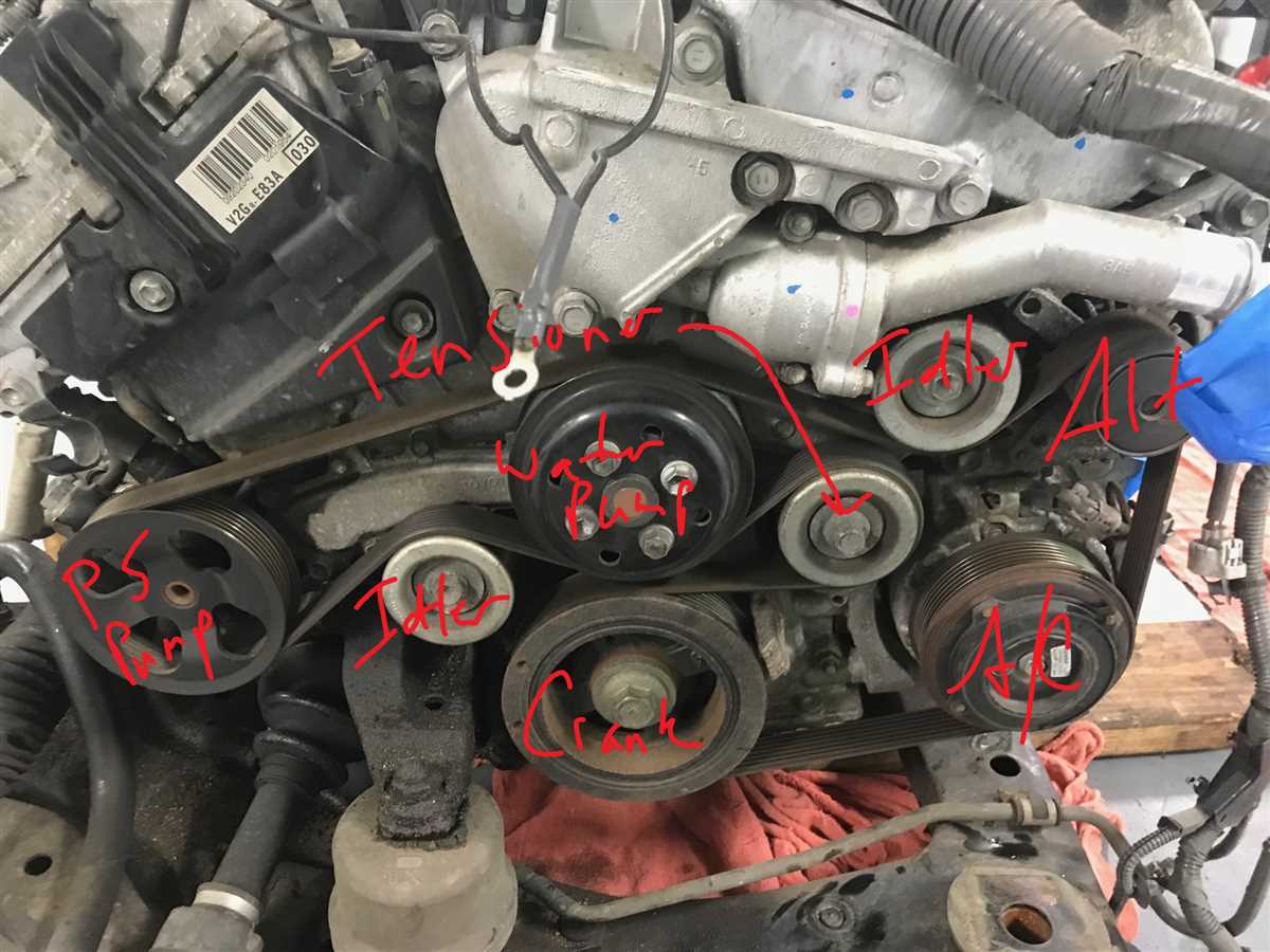 The Visual Guide to the 2010 Lexus RX 350 Belt Configuration 2010 lexus rx 350 belt diagram
