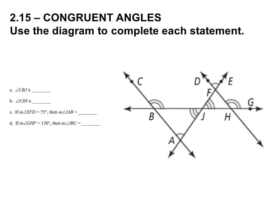 use the diagram to complete the statement.