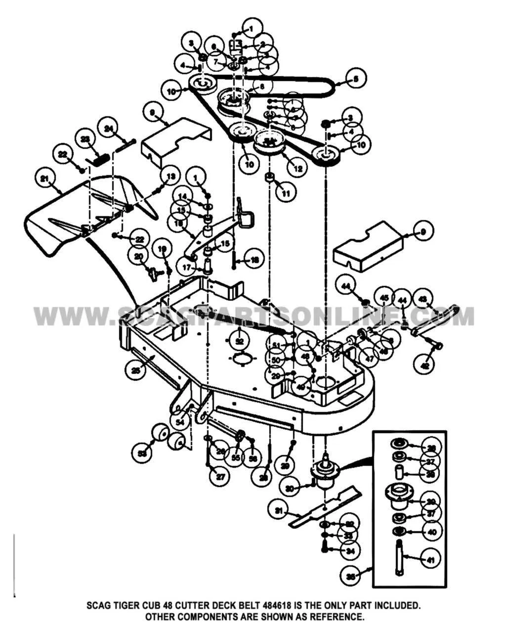 scag tiger cat belt diagram