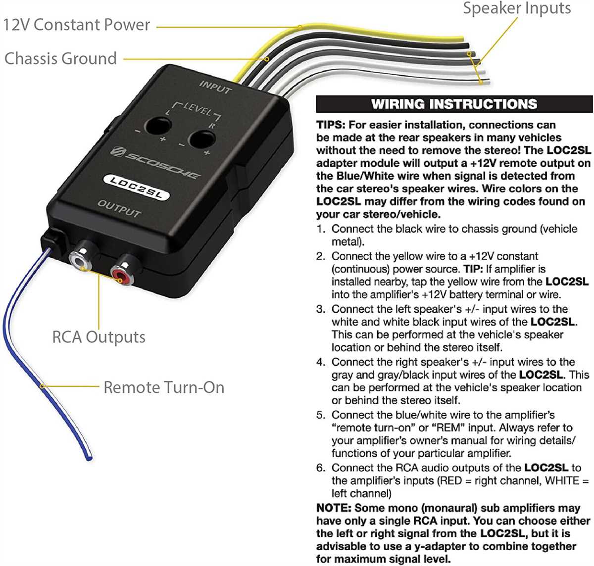 How to Install a Scosche Output Converter: Step-by-Step Wiring Diagram