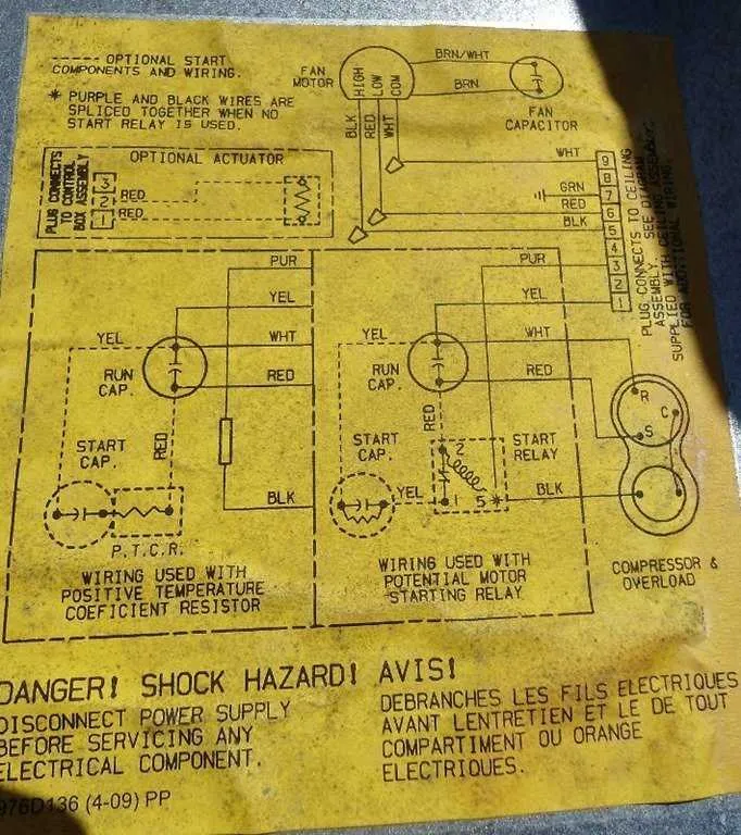 ac capacitor wire diagram