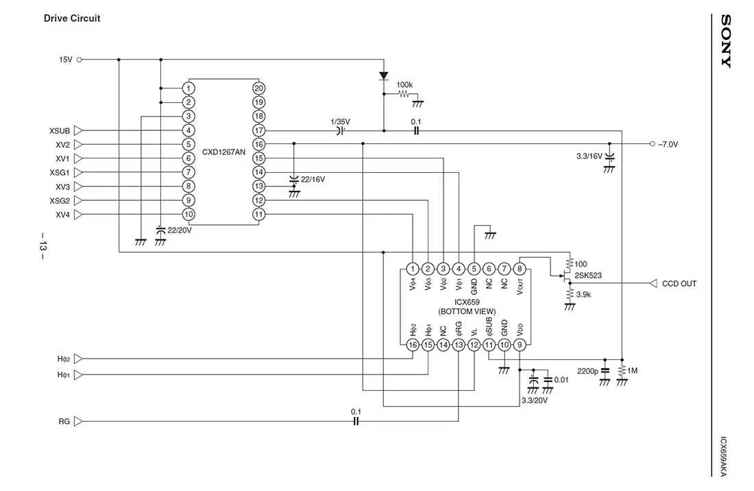 sony ccd icx226ak wiring diagram