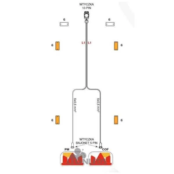 diagrama conector para remolque 7 pines en espa&ntilde;ol