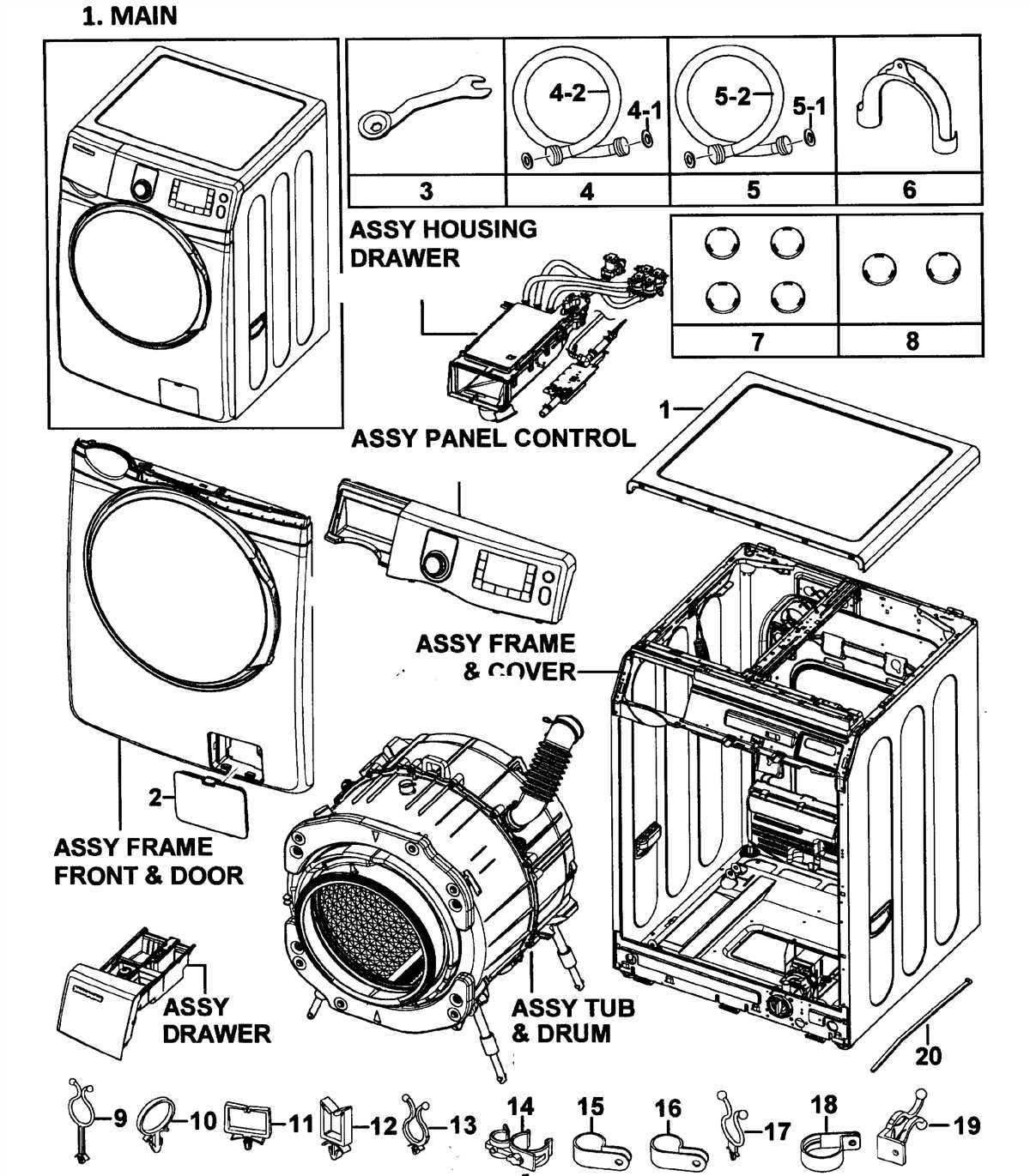 Samsung front load washer diagram