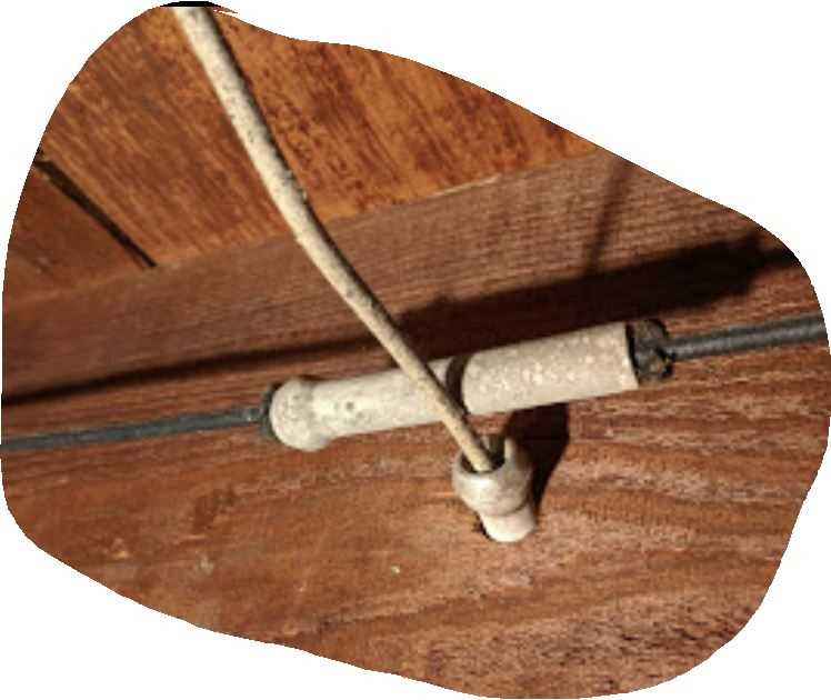 Defining knob and tube wiring