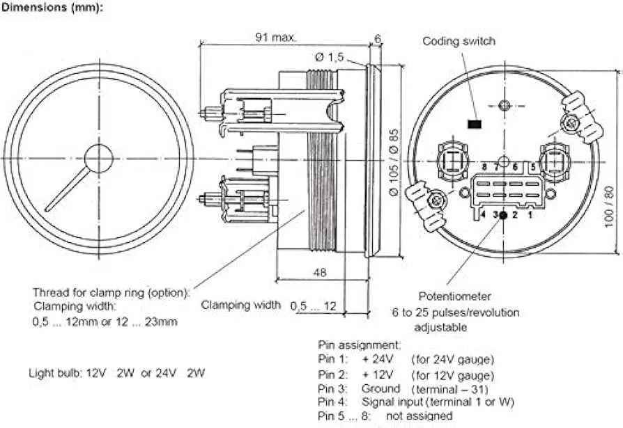 vdo tach wiring diagram