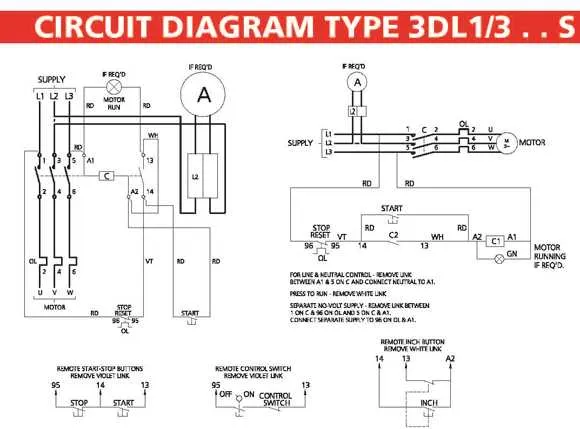 wiring diagram 3 phase motor