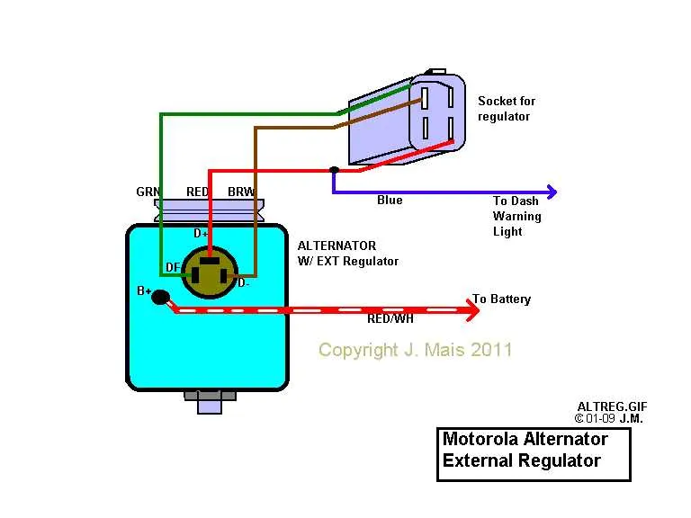 wiring diagram for one wire alternator