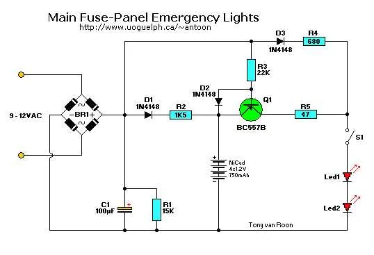 emergency lighting wiring diagram