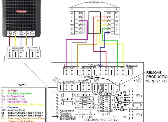 wiring diagram for goodman heat pump